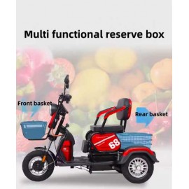 New Electric Tricycle For Household Use, Small Elderly Electric Scooter, Elderly Commuting Car, Women Picking Up And Dropping Off Children Electric Tricycle