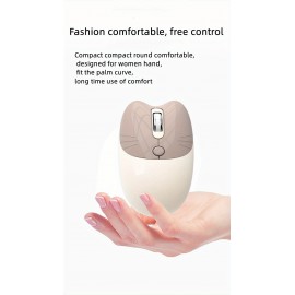 1 Set Cartoon Cute Wireless Keyboard & Mouse For Girls Office Computer High-looking Retro
