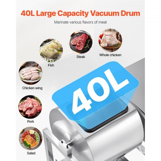 Vacuum Meat Tumbler Marinator Machine 40L for Chicken Steak Commercial