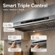 Under Cabinet Range Hood 48 Inch, 1400 CFM Stainless Steel Ducted, Standalone 6-Speed DC Motor, Voice Gesture Touch Control