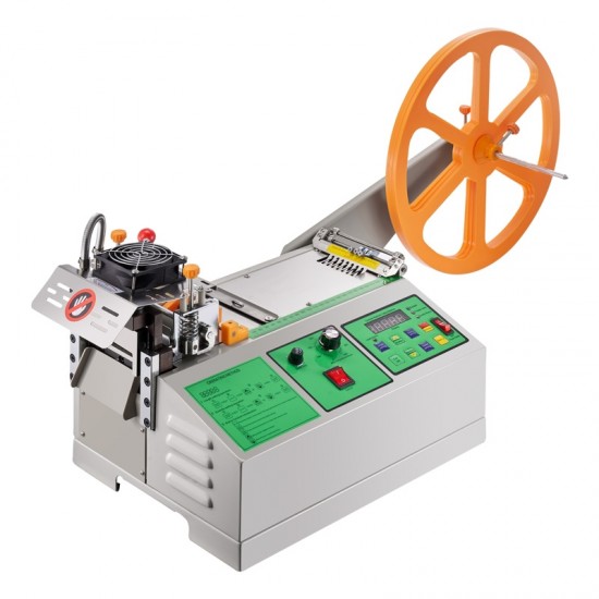 Automatic Webbing Cutting Machine Hot and Cold Ribbon Cutting Tool with Adjustable Temperature, LCD Display, & High-Precision Cutting for Nylon Webbing, Elastic Bands, Shoelaces, & More & Tapes Cutter for Various Materials
