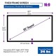 100-inch Fixed Frame Projector Screen Compatible for 4K/8K Ultra HD & 3D, Panel Wall-Mounted Indoor Projection Screen Suitable for Home Theater Cinema, CINEWHITE UHD-B, for Use with Projectors